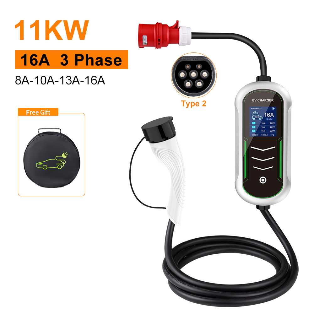 IPENGEN 11KW EV Tragbares Lade – Portable Ev Charger 32A Type 2 Cee Plug Bewertung und Preis