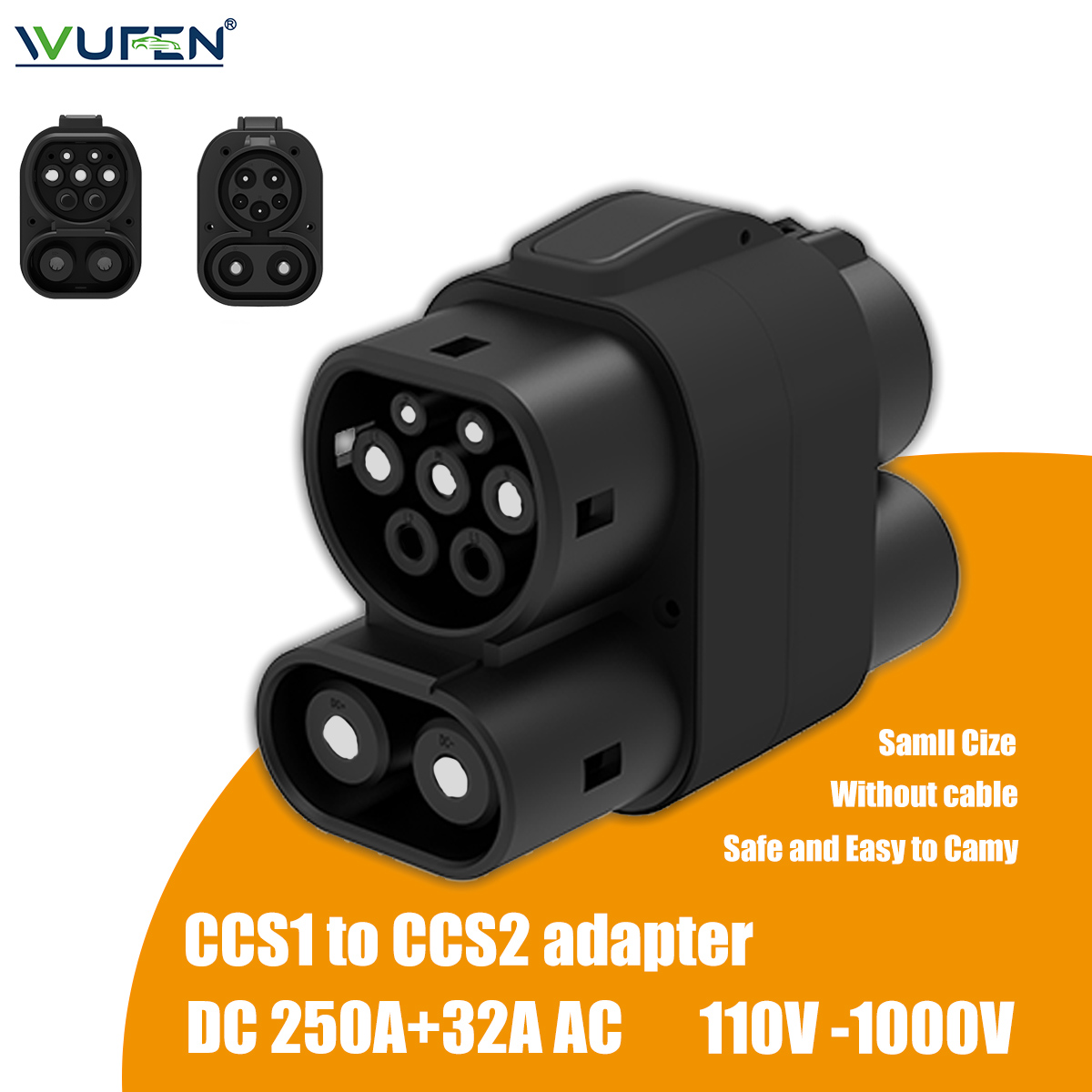 WUFEN 250A+32A CCS1-Ladegerät  – Ccs2 To Ccs1 Fast Charge Adapter 250Kw Bewertung und Preis